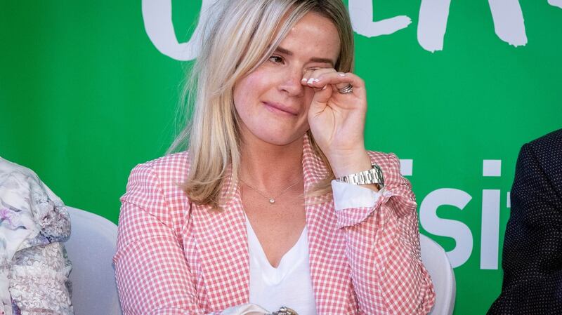 Shane Lowry’s wife Wendy Honner at his homecoming in Clara. Photograph: Morgan Treacy/INPHO