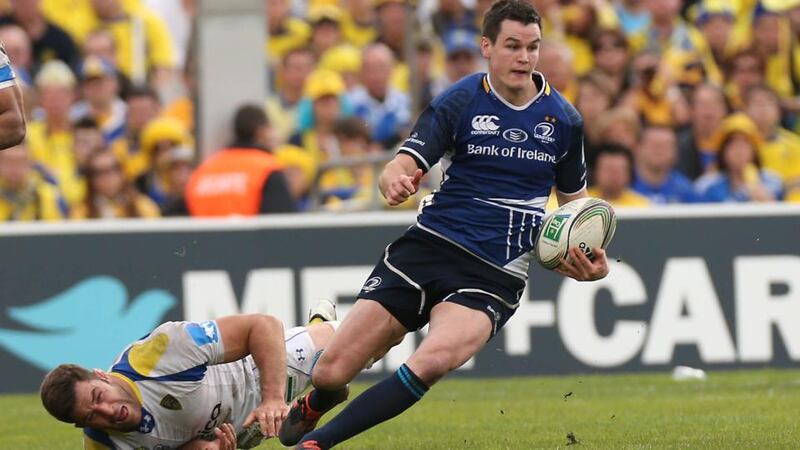 Jonathan Sexton in action for Leinster, the team he supported since he was a boy. Photograph: Billy Stickland/Inpho