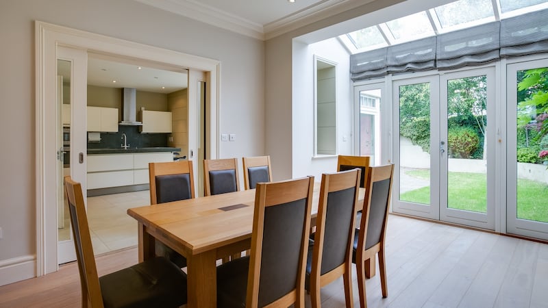 Dining room opening to the back  garden
