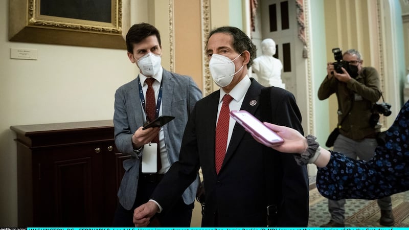 Lead House impeachment manager Jamie Raskin. Photograph: Drew Angerer/Getty Images