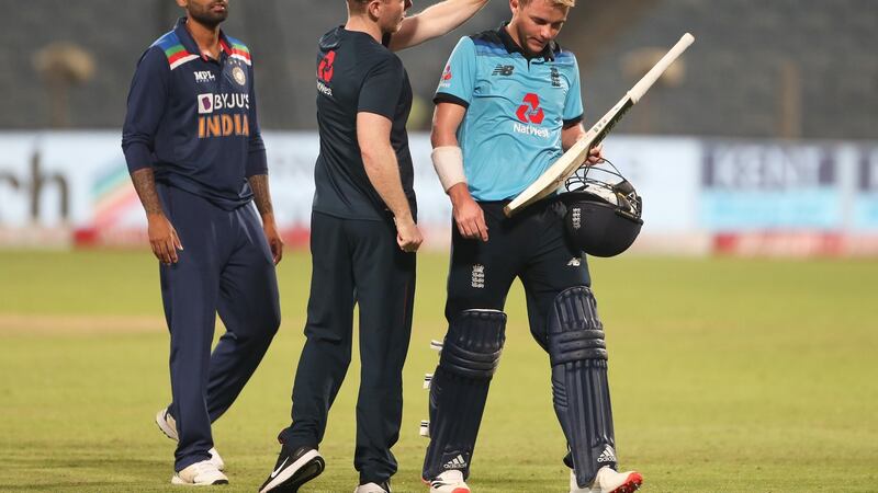 England fell short in the fifth ODI against india despite Sam Curran’s unbeaten 95. Photograph: Surjeet Yadav/Getty