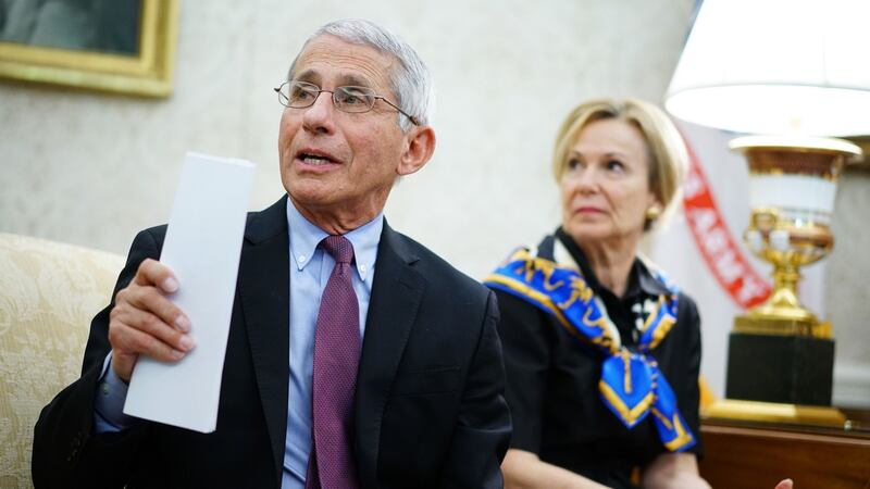 Dr Anthony Fauci and Deborah Birx: “They’re highly thought of but nobody likes me,” said Donald Trump. “It can only be my personality.” Photograph: Mandel Ngan/AFP via Getty Images
