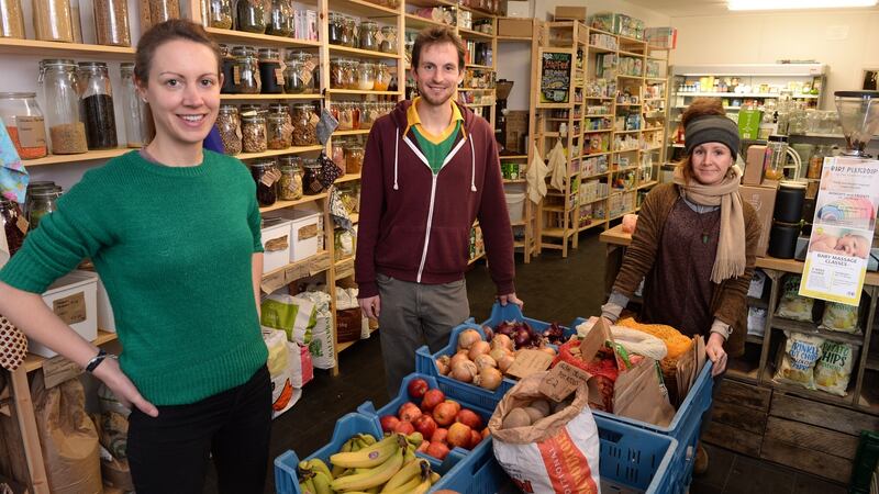 From left: Naomi Sheridan, Ciaran Smyth and Mary Traynor, in Noms, 336a North Circular Road, Phibsborough, Dublin. Photograph: Dara Mac Dónaill/The Irish Time