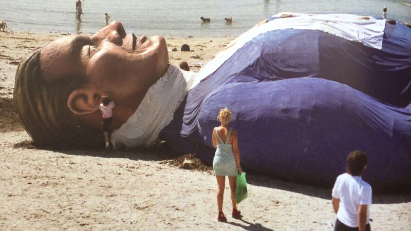 A giant Gulliver washed up on Dollymount strand in 1988 as part of Dublin’s Millennium celebrations