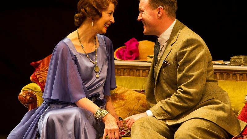 Ingrid Craigie and Stephen Swift in the Gate Theatre production of ‘Hay Fever’ by Noel Coward. Photograph: Patrick Redmond