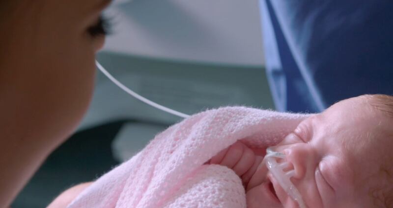 Baby Harper, three months old, in her mothers arms. Photograph: RTE