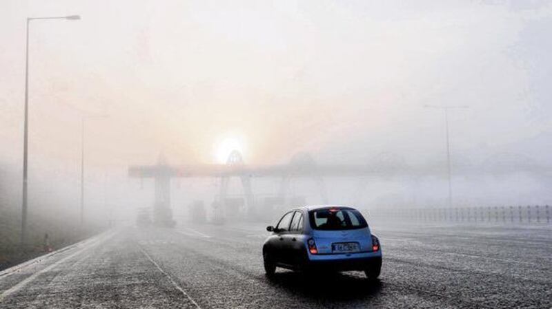 Poor driving conditions on the Cork to Dublin road.