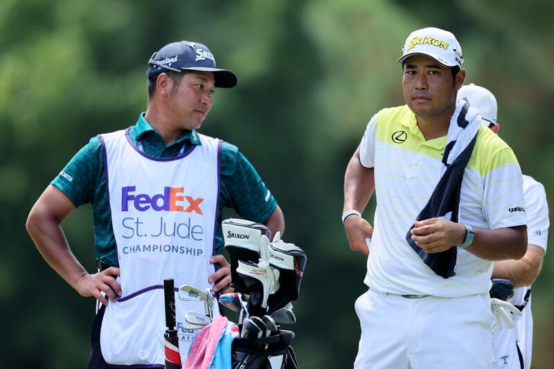 Hideki Matsuyama of Japan looks on from the seventh tee at TPC Southwind. Photograph: Andy Lyons/Getty