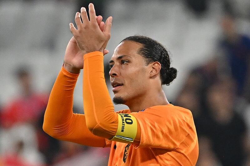 Netherlands' defender Virgil van Dijk. Photograph: Alberto Pizzoli/AFP via Getty