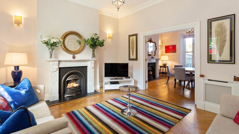 Drawing room opening to diningroom