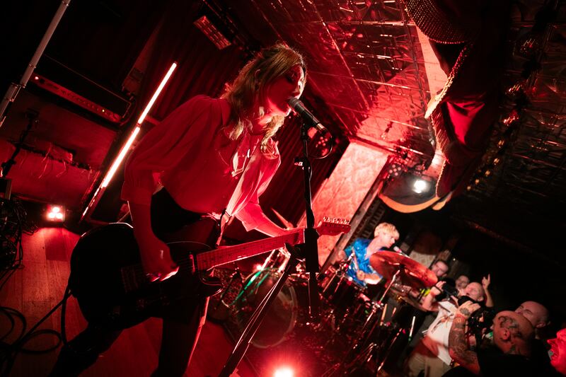 Blood Red Shoes on stage at The Workman's Club in 2023. Photograph: Kieran Frost/Redferns