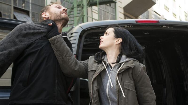 Jessica Jones: Krysten Ritter plays the private investigator in a show that’s tense, full of suspense and definitely not for kids. Photograph: Myles Aronowitz/Netflix