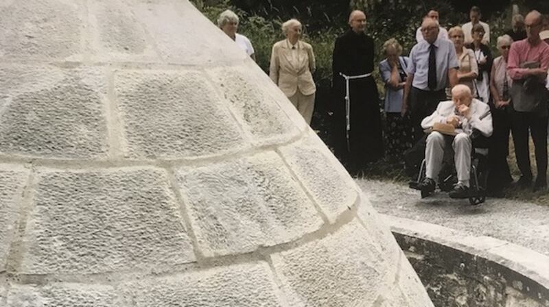 A closer view of the Delvin mausoleum.