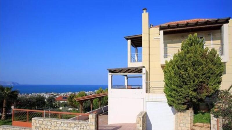 This villa with sea views is close to the resort of Kokkini Hani in Crete