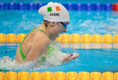 Ellen Keane competes in the women's 100m breaststroke - SB8 final during the Paralympic Games in Rio de Janeiro in September, 2016. Photograph: Al Tielemans for OIS/IOC via AFP