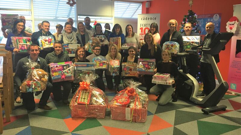 Cadence employees come together to volunteer for a local toy drive during the holidays