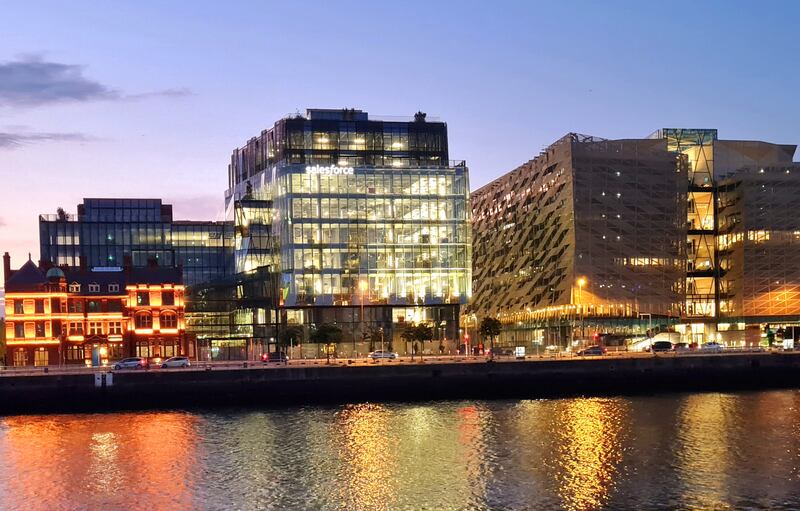 The Spencer Place apartments are located to the rear of Salesforce's new European headquarters in Dublin's north docklands