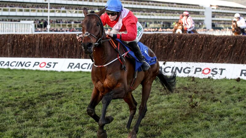 Rachael Blackmore and A Plus Tard en-route to victory on Tuesday. Photograph: Dan Sheridan/Inpho