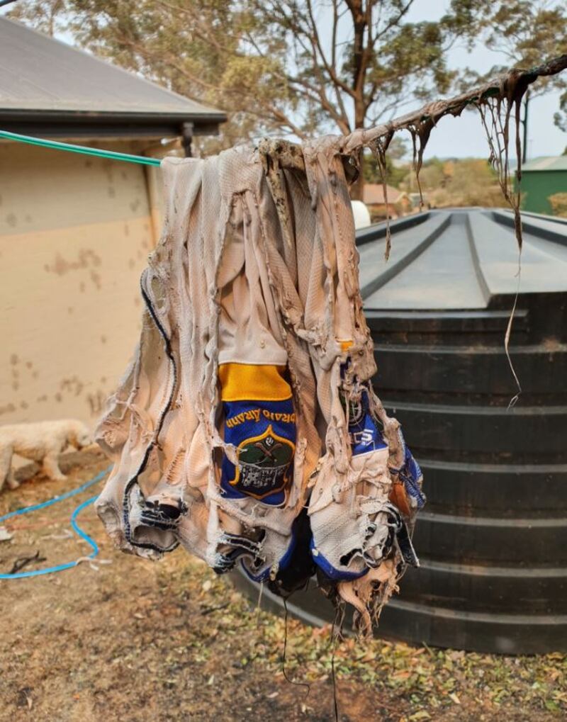 Ronan Egan: ‘Batemans Bay  where our house was saved by New South Wales Rural Fire Service’.