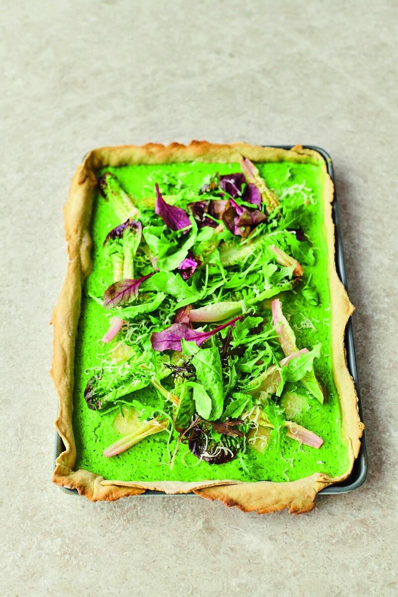 Avocado pastry quiche, from 7 Ways, by Jamie Oliver.