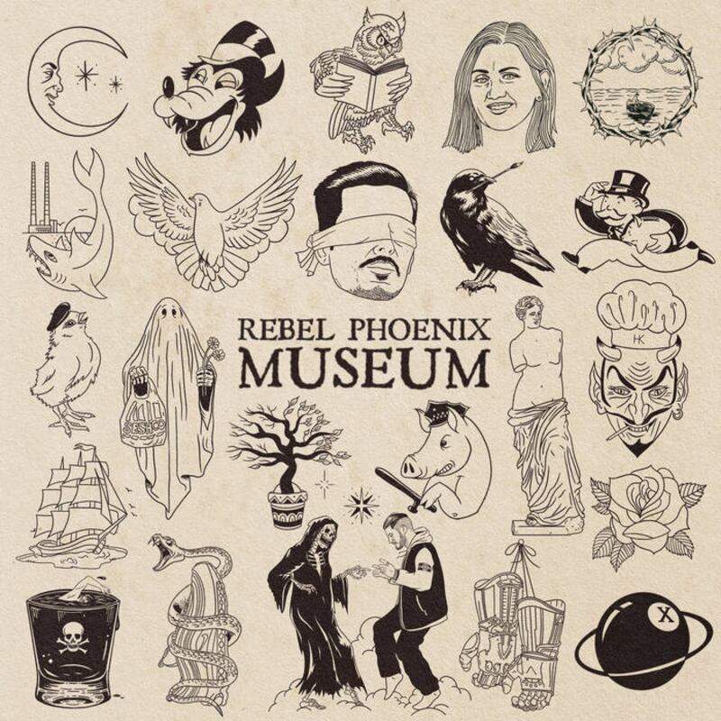 Album artwork for Rebel Phoenix's album Museum, reviewed in The Irish Times by Lauren Murphy on September 15th 2023