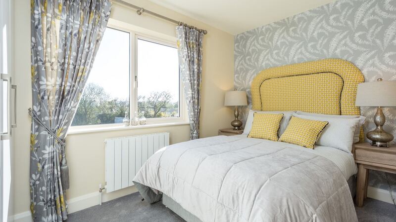 The bedroom of a new build in Estuary View