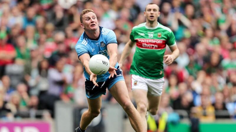 Ciarán Kilkenny:  his timing and weight of hand pass, his peripheral vision and his ability to take on or draw a man in before releasing a team-mate helped Dublin  throughout their five-in-a-row run. Photograph: Laszlo Geczo/Inpho