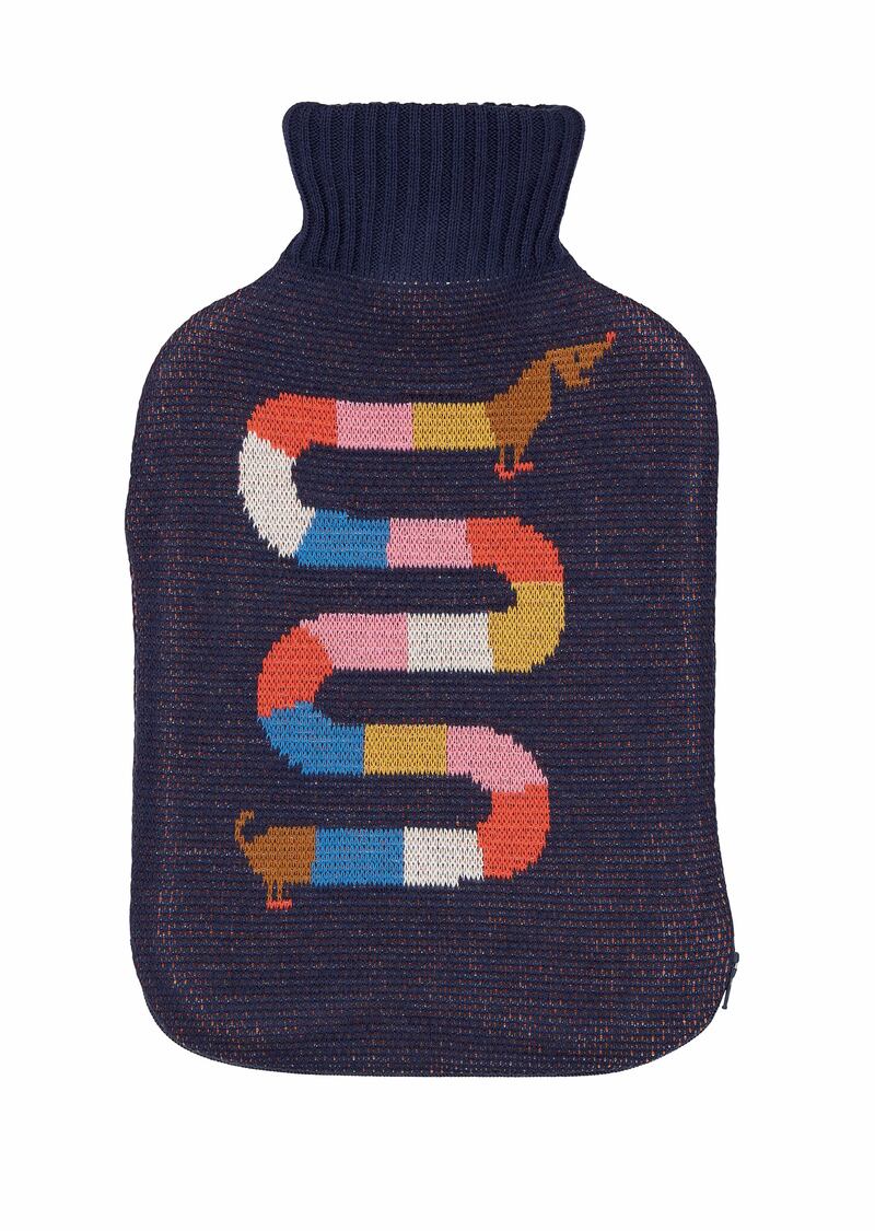 Joules sausage dog hot water bottle, €39.95, Meadows & Byrne