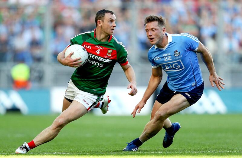 Keith Higgins quit the Mayo footballers at 35 but still saw fit to give two more years to the Mayo hurlers. Photograph: Tommy Dickson/Inpho