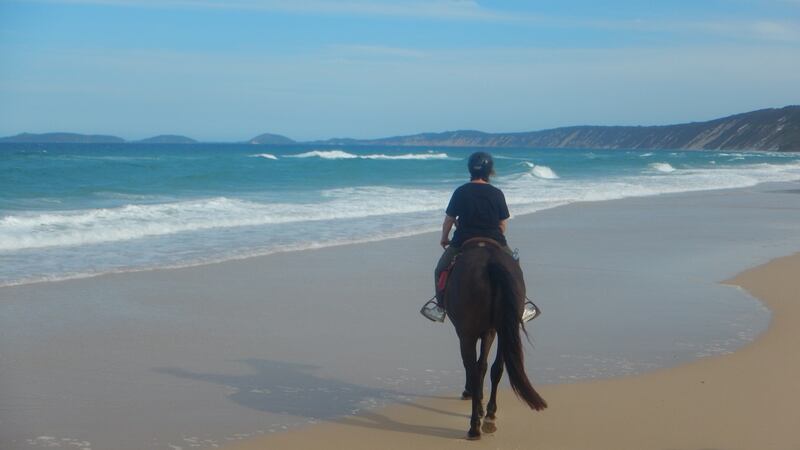 Gemma Tipton riding at Rainbow Beach