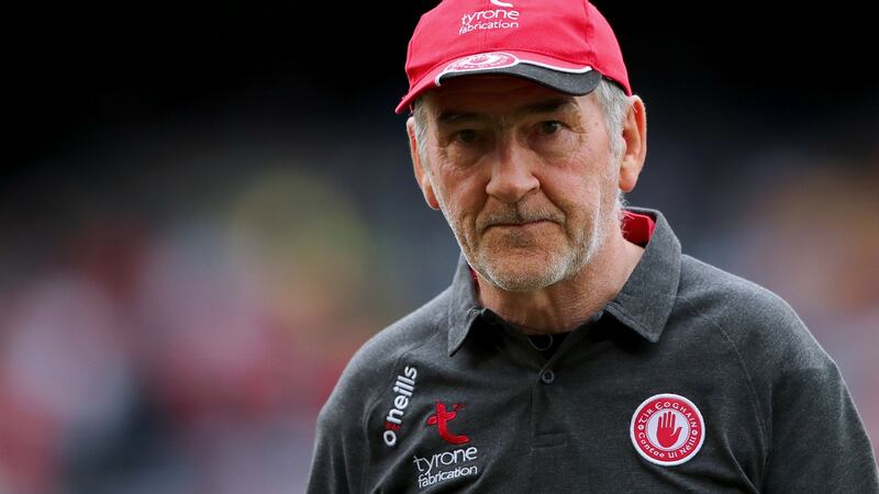 Mickey Harte’s Tyrone welcome All-Ireland champions Dublin to Omagh on Sunday. Photograph: James Crombie/Inpho