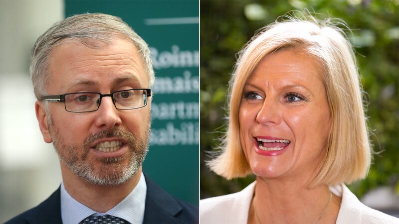 Minister for Children and Integration Roderic O’Gorman and Senator Pippa Hackett have both declared their candidacy to become the new Green Party leader. Photograph: Gareth Chaney & Stephen Collins/Collins