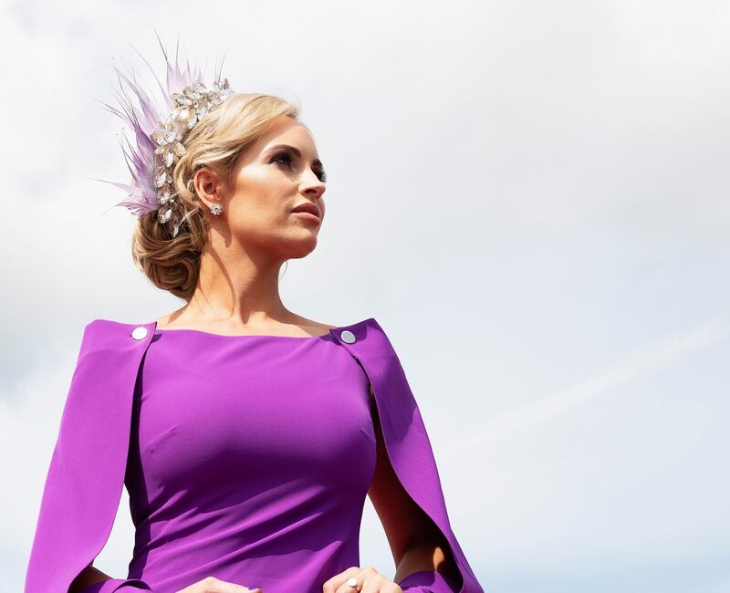 Pam Richardson from Salthill cuts a dash at the best dressed competition Photograph: Andrew Downes/Xposure