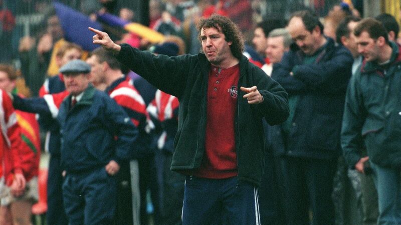 Pat Critchley managing Éire Óg in 1999. Photograph: Patrick Bolger/Inpho