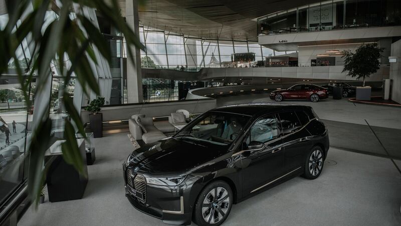 An iX, which is an electric SUV, at BMW’s research and innovation centre in Munich  Photograph: Laetitia Vancon/The New York Times