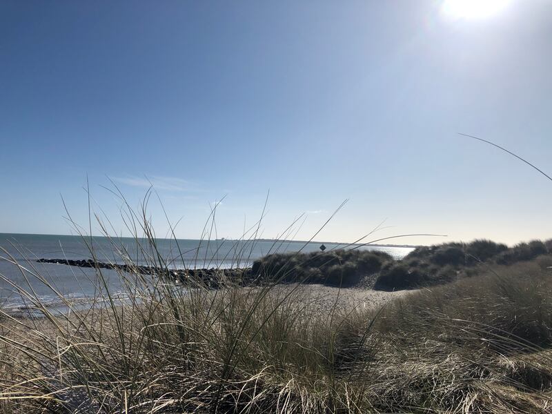 You may have to clamber over a timber breakwater or two but you’re well rewarded with lungfuls of fresh air at Rosslare Strand