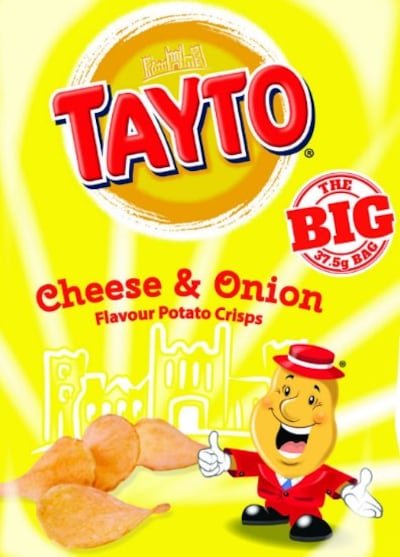 The absolute stayto of it - Northern Ireland Tayto comes in a yellow packet.
