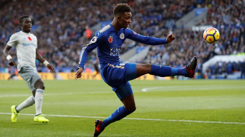 Demarai Gray scored one and made the other as Leicester beat Everton 1-0. Photograph: Darren Staples/Reuters