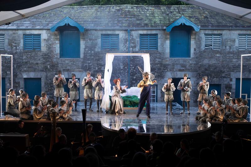 A Midsummer Night’s Dream: Piccolo Lasso, Ami Hewitt and Dominic Veilleux. Photograph: Frances Marshall

