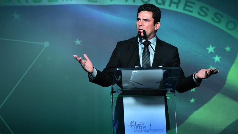 Brazilian federal judge Sergio Moro: after he condemned and sentenced Lula, he accepted the position of justice minister in Bolsonaro’s government. Photograph: Nelson Almeida/AFP/Getty