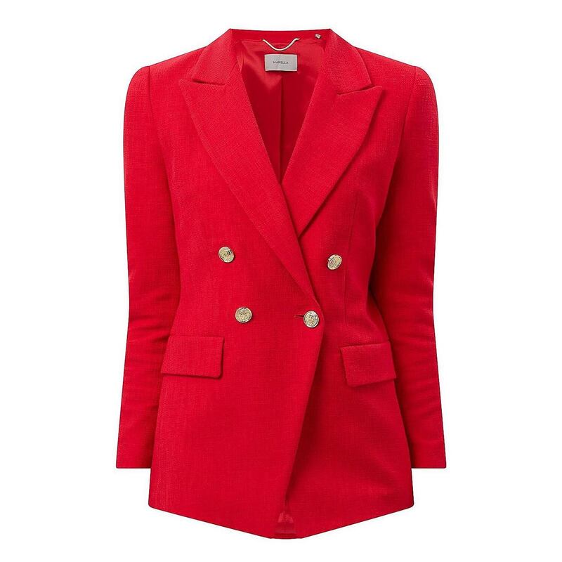 Double breasted red blazer Arteusa, €295, Marella at Arnotts