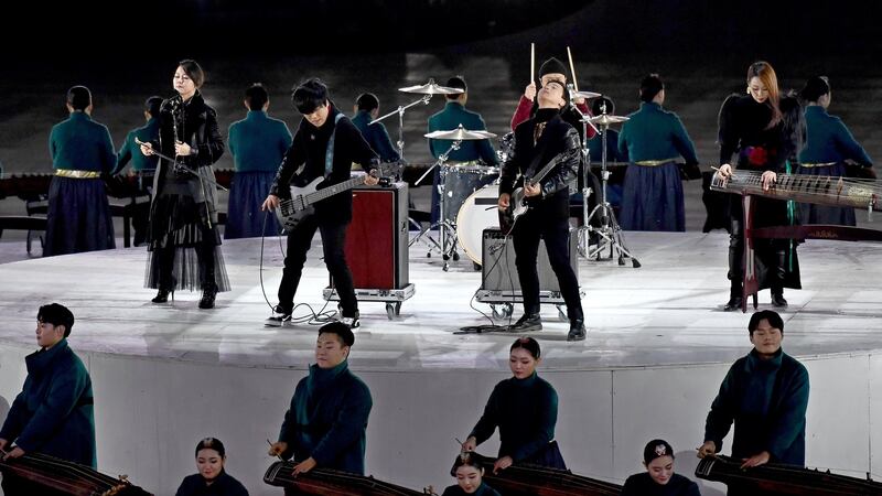 South Korean rock band Jambinai took centre stage. Photo: Christian Brune/EPA