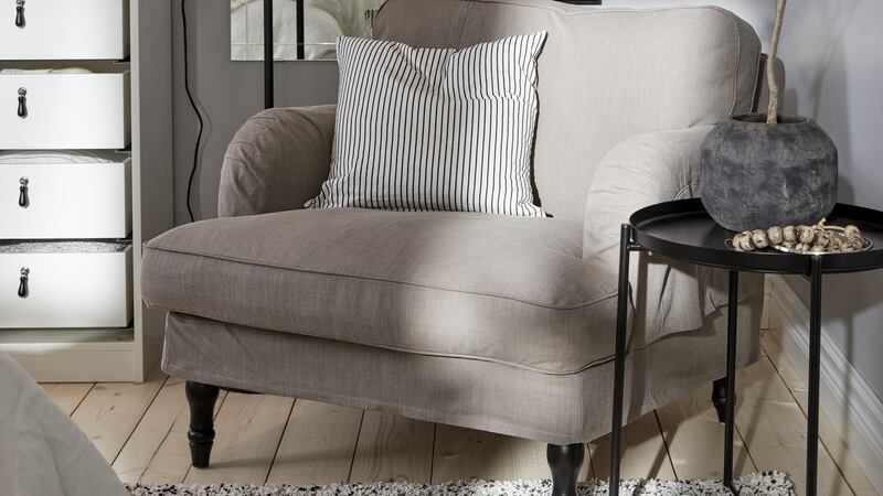 Invest in a set of lighter loose covers. Photograph: Ikea.