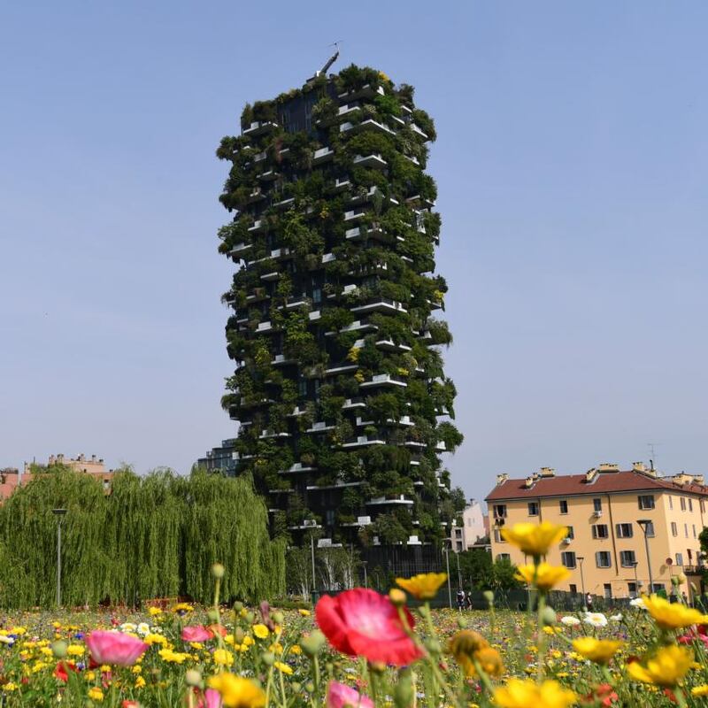 Milan’s Bosco Verticale is a spectacular example of how to creatively green a city. Photograph: Miguel Medina/AFP via Getty Images