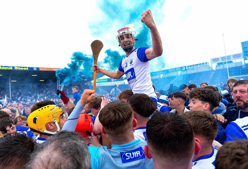 Waterford's Shane Power celebrates after the game at Semple Stadium. Photograph: Tom O'Hanlon/Inpho