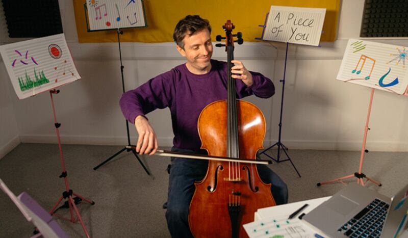 Piece of You: Greg Sinclair will  connect directly with you to create a colourful graphic music score which he then performs for you on his cello.