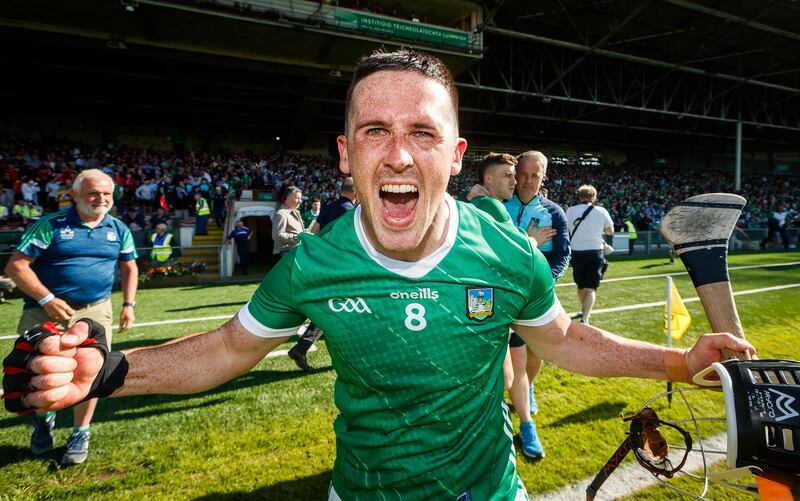 Darragh O’Donovan: teak-tough midfielder has a great hurling brain, he provides excellent ball for Limerick's lethal forward line. Photograph: Ryan Byrne/Inpho 