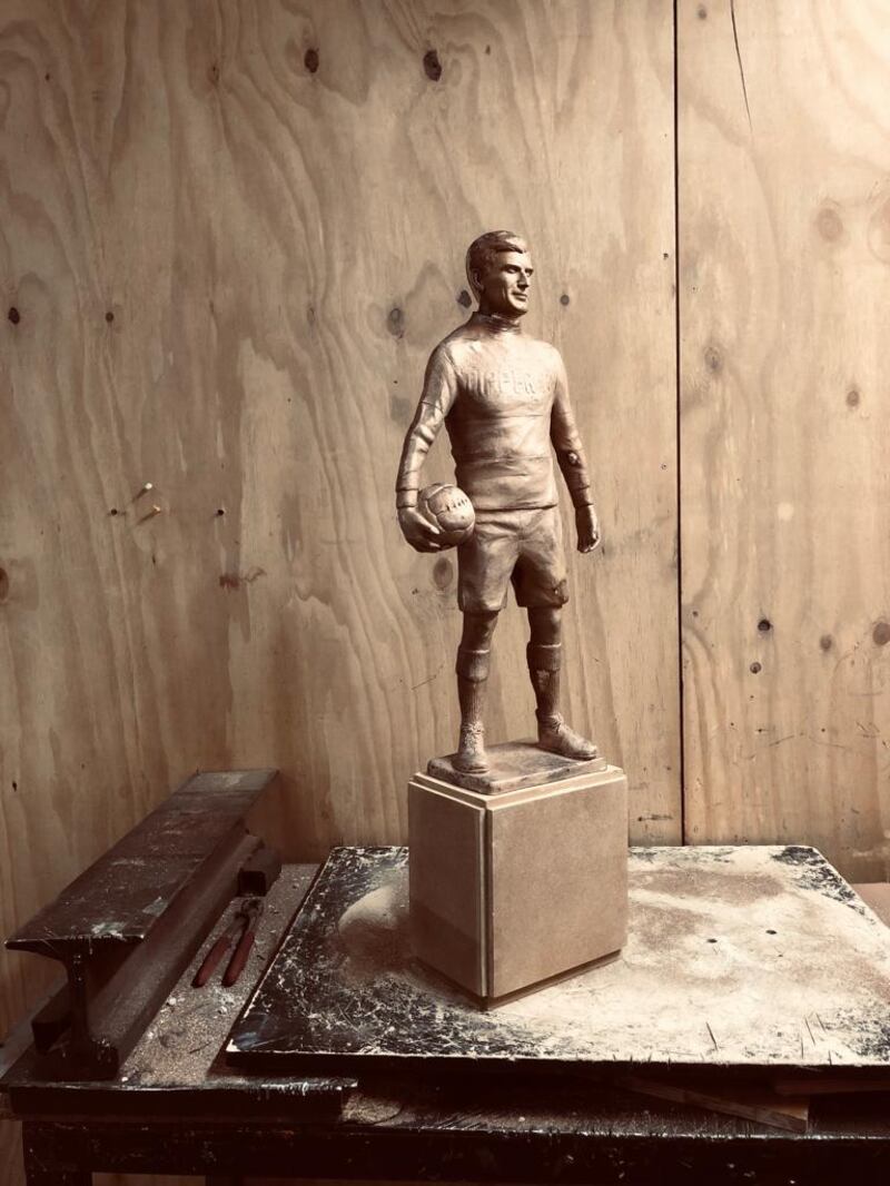 The maquette of Michael Hogan by Paul Ferriter, which can be seen in the museum at Croke Park