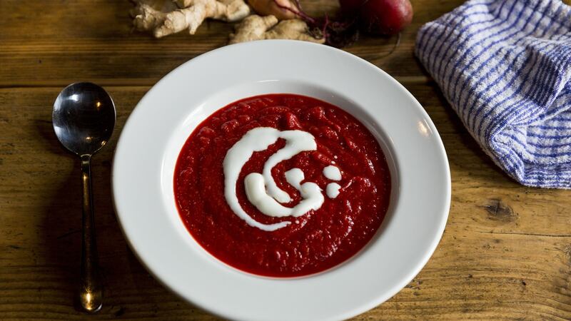 Feel good soup is  full of ginger, turmeric and cumin. Photograph: Emma Jervis
