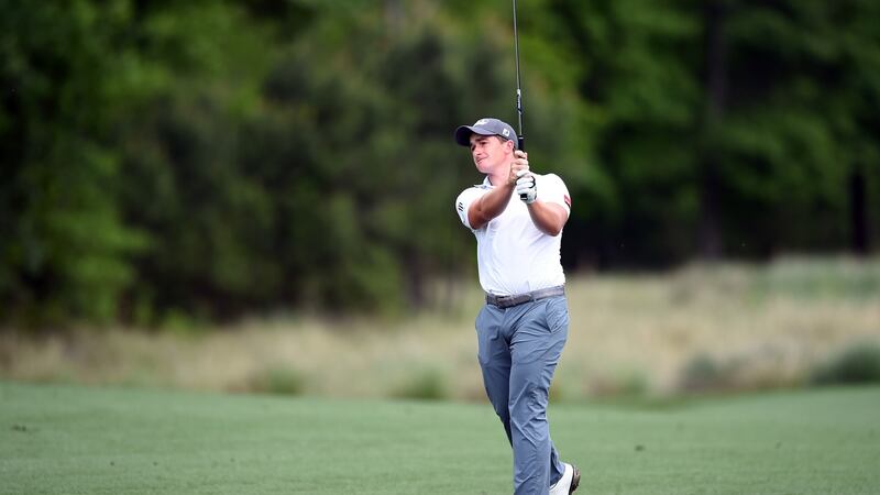 Paul Dunne shot a fourth round of 71 at the Houston Open, meaning he finished tied for eighth place. Photograph: Josh Hedges/Getty